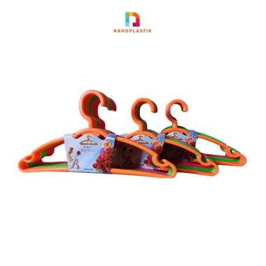 12 PCS HANGER PREMIUM MONATA GANTUNGAN BAJU PLASTIK TEBAL KUAT KILAP