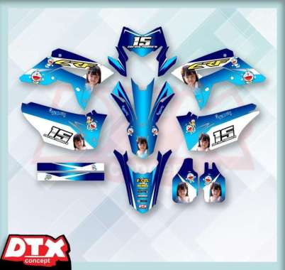 STIKER DECAL STIKER MOTOR CRF 150L MOTIF DORAEMON