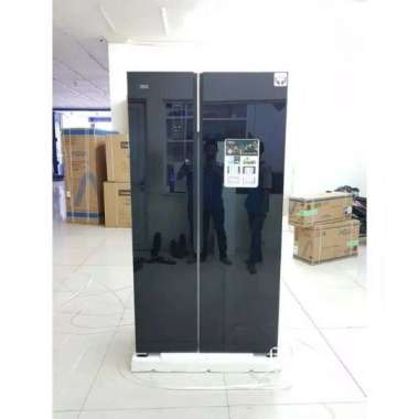 Gea Kulkas Inverter 2 Pintu Menyamping Pintu Hitam G2D-563 Multicolor