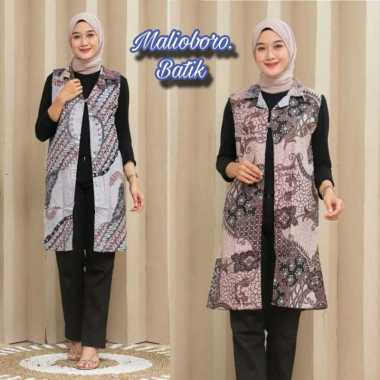 Outer Batik Motif Prada Cardigan Vest Batik Terbaru v.vest prada