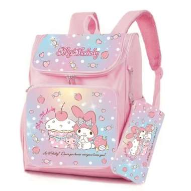 Tas Ransel Sekolah Cinnamoroll Melody Kuromi Kotak Pensil Sanrio - Melody Melody