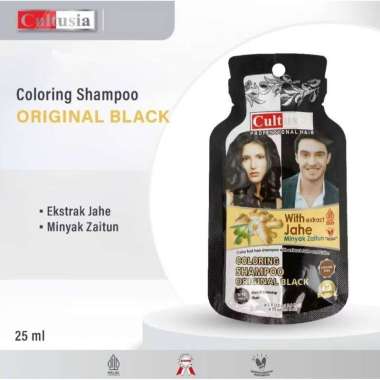 ^ Shampoo Uban Cultusia Sachet 25ml / Shampoo Penghilang Uban 25ml BLACK