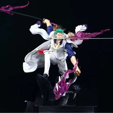 Roronoa Zoro Marine admiral battle Version 26cm Action Figure White