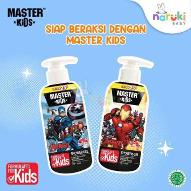 Master Kids Shower Gel 175mL Sabun Mandi Anak Superhero Iron Man
