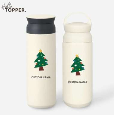 Custom Nama Termos Natal Tumbler UV Print Botol Termos Christmas HOOK SNOWBALL