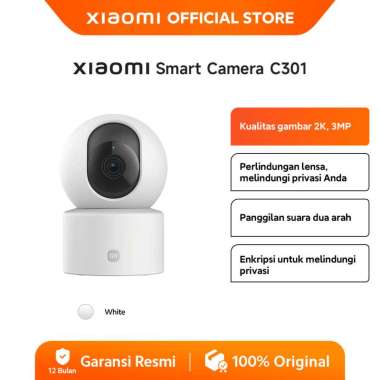 Xiaomi Smart Camera C301| CCTV Indoor | 2K Ultra-clear HD | 3MP | AI Pendeteksi Manusia | Rotasi 360° dan Vertikal 107° | Fitur Call 2 Arah [ Official