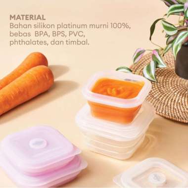 Little Dimple Pack & Fold Collapsible Food Container 2 x 200ml YELLOW