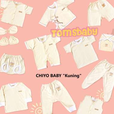 [KUNING] CHIYO BABY 1pcs Baju Kimono Celana Jumper Romper STK Topi Popok Tali Bayi Baru Lahir [0-3m]