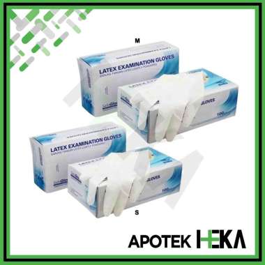 Safeglove Latex Examination - Sarung tangan Handscoon karet isi 100 Size M