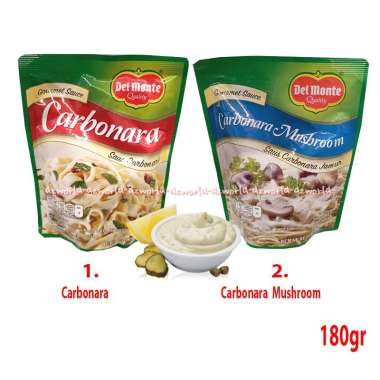 Del Monte 180gr Carbonara Sauce Mushroom Saus Carbonara Jamur Siap Pakai Delmonte Kris Saos Cocok Un