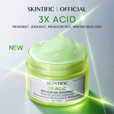 SKINTIFIC - 3X Acid Anti-Acne Gel Moisturizer 30g Skintific Skintifik