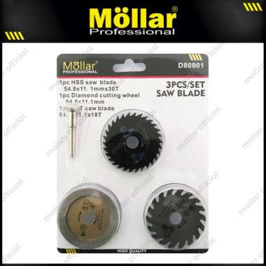 MOLLAR D80901 Saw Blade Set 3 pcs Mata Gergaji Mini Die Grinder Bor Gerinda