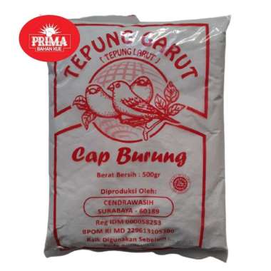 TEPUNG LARUT / TEPUNG GARUT / GELARUT /CAP BURUNG 500 GR