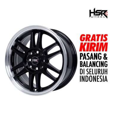 VELG HSR WHEEL BOROKO BLY01 HSR R15X65 H8X100-114,3 ET42 GBML | Velg Mobil Original GLOSS BLACK/ML