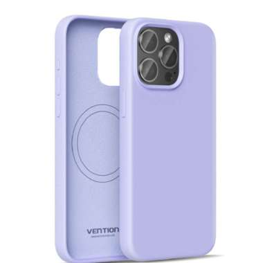 Vention Softcase Casing IPhone 13 Series Magnetic Magsafe Liquid Silicone Case IP 13 PRO LILAC