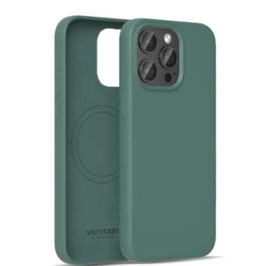 Vention Softcase Casing IPhone 13 Series Magnetic Magsafe Liquid Silicone Case IP 13 CYPRESS GREEN