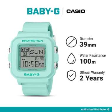 [READY INSTANT] Baby-G Jam Tangan Wanita BGD-10-3DR Digital Light Green Original