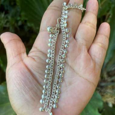 Gelang Kaki Anklet Bracelet Perak Silver Bali India 925 Bunyi Bel Wanita Elegan Custom
