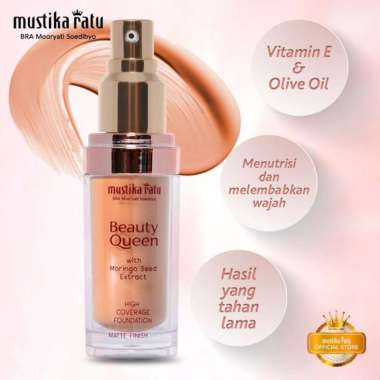 Beauty Queen High Coverage Foundation Matte Finish SPF30 shade Caramel Mustika Ratu
