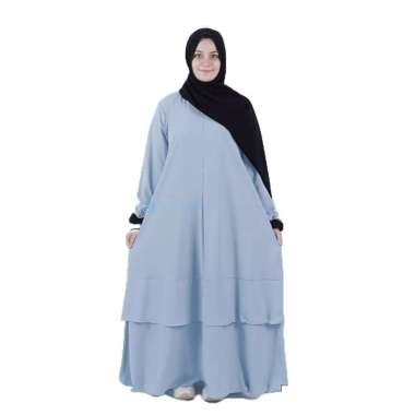 Alsyahra Exclusive Abaya Gamis Salamah Platinum Wolfis L-XL Navy