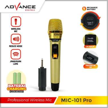 Advance MIC101 PRO Profesional Microphone Wireless Bisa Dicharger