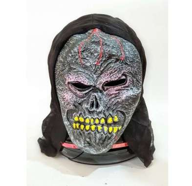 Topeng Halloween Party Mask Topeng Hantu Topeng Seram TOpeng Full Kepala Karet Soft Realistic MOTIF 