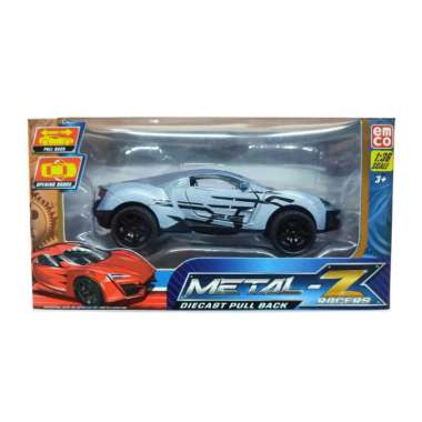 Mainan Emco Metal Z 1:36 Diecast Mobil Pull Back V2 Bonzer Grey