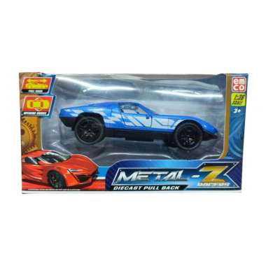 Mainan Emco Metal Z 1:36 Diecast Mobil Pull Back V2 88 Blue