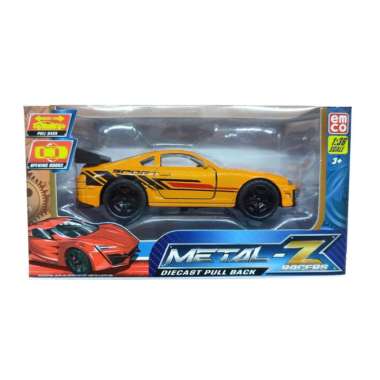 Mainan Emco Metal Z 1:36 Diecast Mobil Pull Back V2 Supra Orange