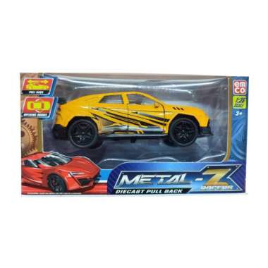 Mainan Emco Metal Z 1:36 Diecast Mobil Pull Back V2 Urus Yellow