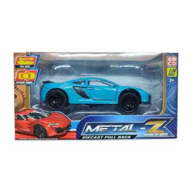 Mainan Emco Metal Z 1:36 Diecast Mobil Pull Back V2 RMZ Blue