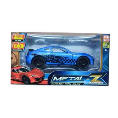 Mainan Emco Metal Z 1:36 Diecast Mobil Pull Back V2 Subaru Blue