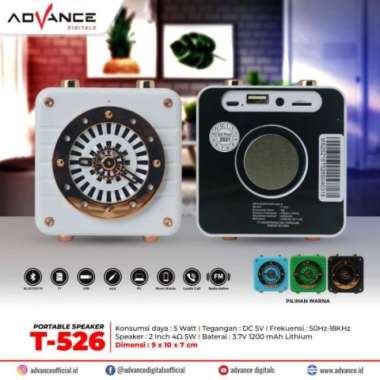 Speaker Mini Portable Advance T526 Speaker Box Bluetooth Merah