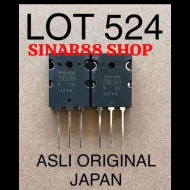 1 SET ( 1943 + 5200 ) ORIGINAL JAPAN FINAL TOSHIBA 2SA1943 2SC5200 SA1943 SC5200 AMPLI PSU POWER AMP
