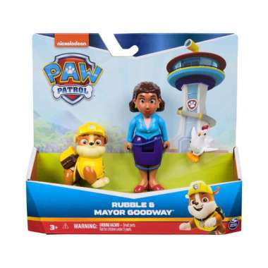 Mainan Paw Patrol Hero Pup Core Figure Set Asst Rubble Goodway