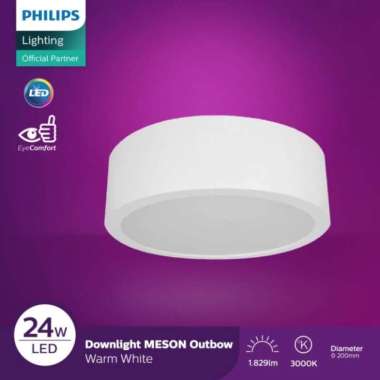 Philips Downlight Meson Bulat Outbow 59474 D200 24W Cahaya Kuning