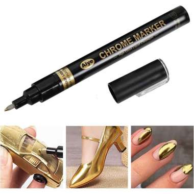 Aiye Spidol Permanen Marker Metallic Chrome 3mm AY-1003 Penanda Tinta Spidol Whiteboard Putih Perman