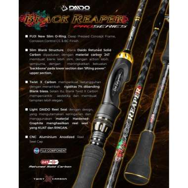 JORAN DAIDO BLACK REAPER CARBON SOLID FUJI RING 120CM 5-12LB
