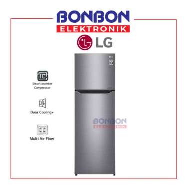 LG Kulkas 2 Pintu 272 Liter GN-G272SLCB / Smart Inverter GNG272SLCB / GNG 272 SLCB Door Cooling+