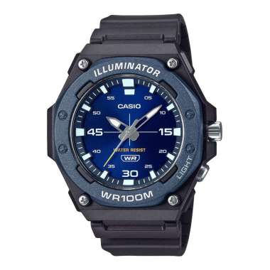 Jam Tangan Pria Casio General MW-620H-2AVDF Blue Dial Black Resin Band