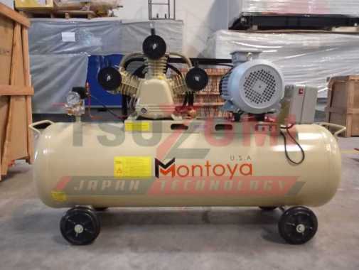 Kompresor Angin 10 hp 8 Bar Montoya T-1.0/8 + Dinamo 10 hp 3 phase / Air Compressor Low Pressure Kom