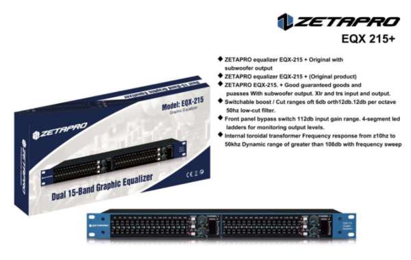 EQUALIZER ZETAPRO EQX 215/ EQX 215 WITH SUBWOOFER EQX 215 ORIGINAL