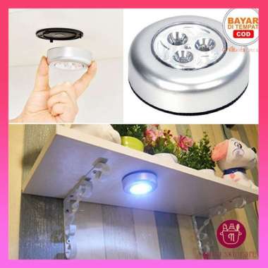 Lampu Sentuh Nyala Stick and Click 3 LED Lampu Emergency Stick Touch Lamp / Lampu Tempel