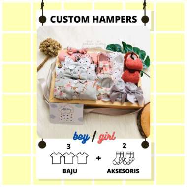 Custom Hampers Bayi - Petite Story - Bubbles - 3 Baju & 2 Kaos Kaki - BOY