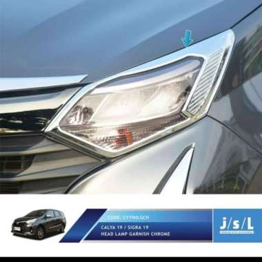 JSL Garnish list Lampu headlamp depan chrome Calya 2019-2020