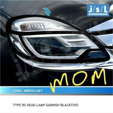 JSL Garnish Lampu Headlamp Depan Blacktivo Hitam Brio Rs 2015-2016