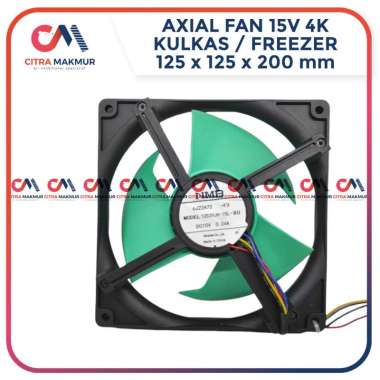 Axial Fan Kulkas Sharp Inverter Kipas Kondensor Evaporator Chiller Freezer 12,5 cm Tebal 2 15 V