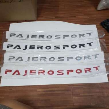 Otoproject Emblem Logo Tulisan Kap Mesin Khusus All New Pajero Sport Hitam