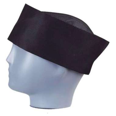 Topi Chef Sushi / Topi Peci - Hitam - Maroon