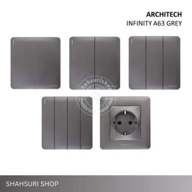 ARCHITECH INFINITY SERIES A63 WARNA SAKLAR STOP KONTAK GREY ABU ABU STOP KONTAK
